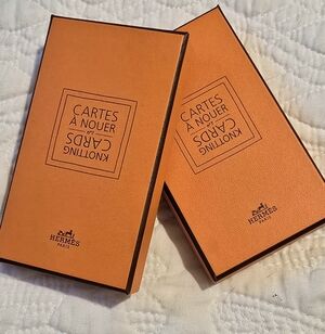 SOLD....Hermes Scarf Knoting Cards, No.7 New, Sealed